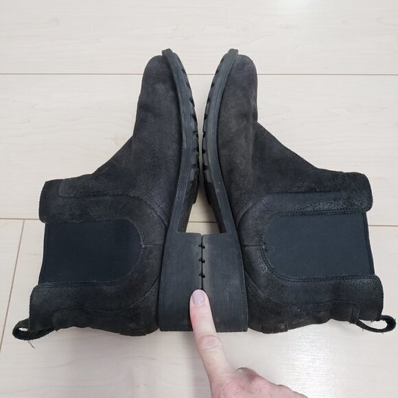 Black Suede Ankle Boots - Picture 3 of 10